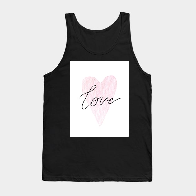 "Love" Graphic Design Teeshirt Tank Top by Wilanrod Studio